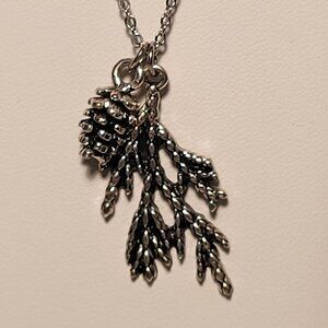 Pine Cone Tree Branch Necklace